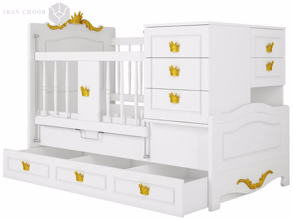 تخت خواب نوزاد نوجوان گلد  1